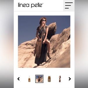 Linea Pelle Stevie Fringe Beautiful New Never Used Tan Suede Crossbody Bag